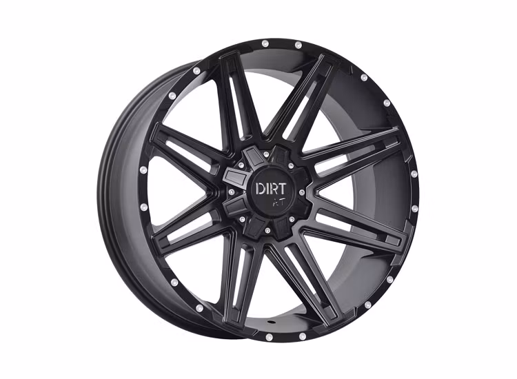 DIRT A.T D88 Flatblack milled rivets 9x20 6x114,3/139,7 ET20 CB78,1