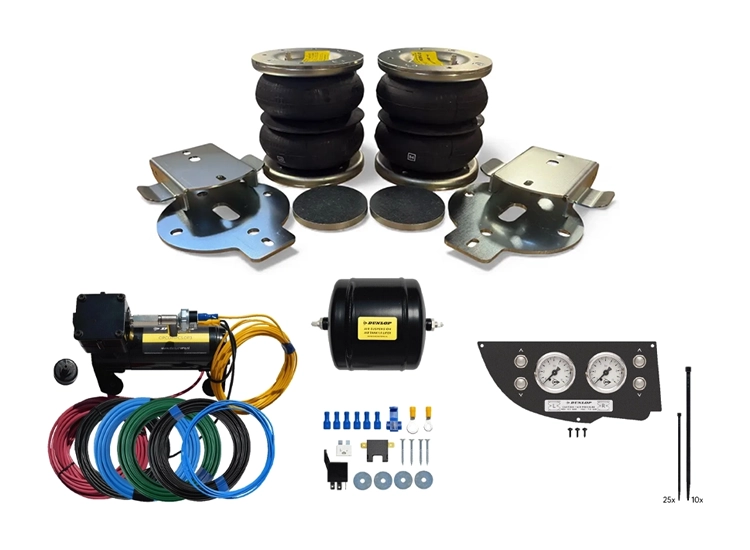 Luftfjädring Dunlop Toyota Hilux 4-WD 2016+ med kompressor och manometer plus lufttank.
