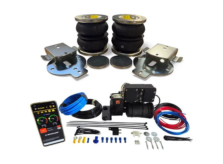 Luftfjädring Dunlop Toyota Hilux 4-WD 2016+ med blåtandsstyrd kompressor