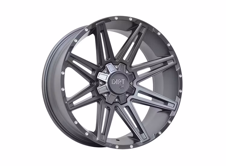 D88 Flatgrey Milled Rivets 9x18 5/120 ET25