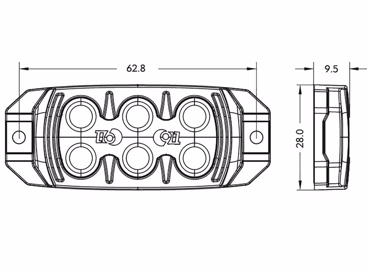 911 Signal F3S orange R65 LED blixtljus
