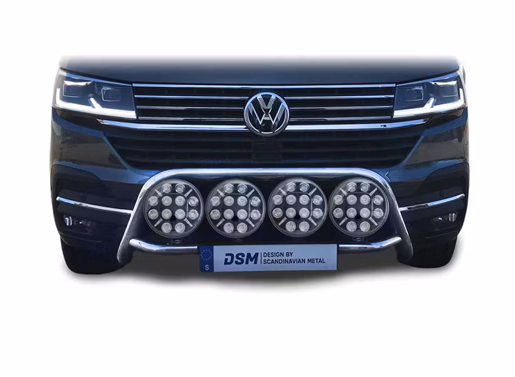Låg frontbåge 60mm för 4st extraljus Volkswagen T6.1