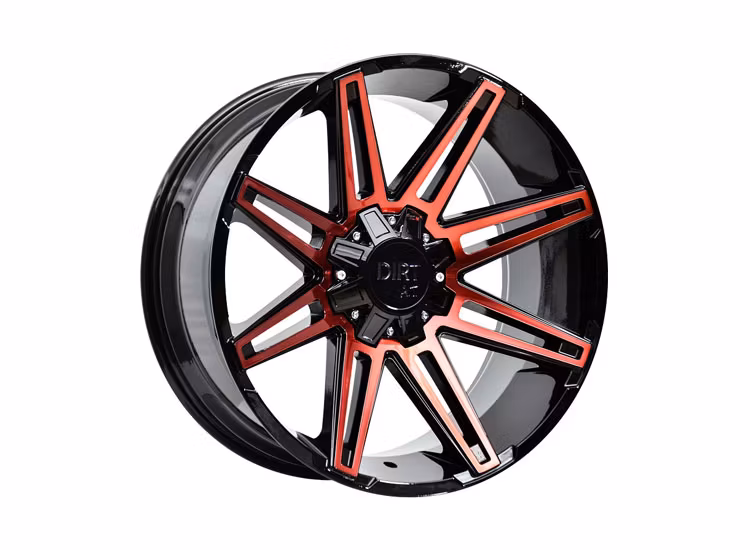 D88 Glossblack Red Face 10×22 6/139,7 ET-20