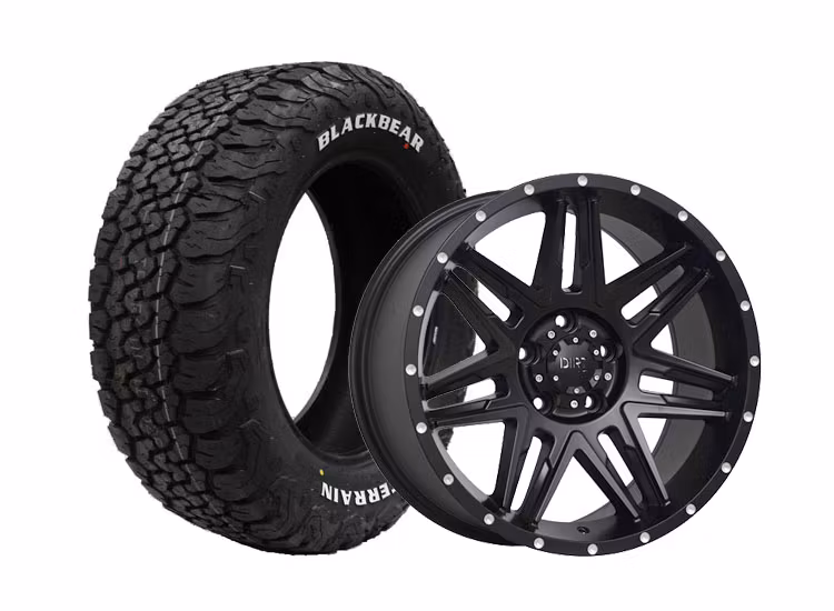 Komplett fälgpaket D62 9x18 tum 6/139,7 ET25 265/60R18