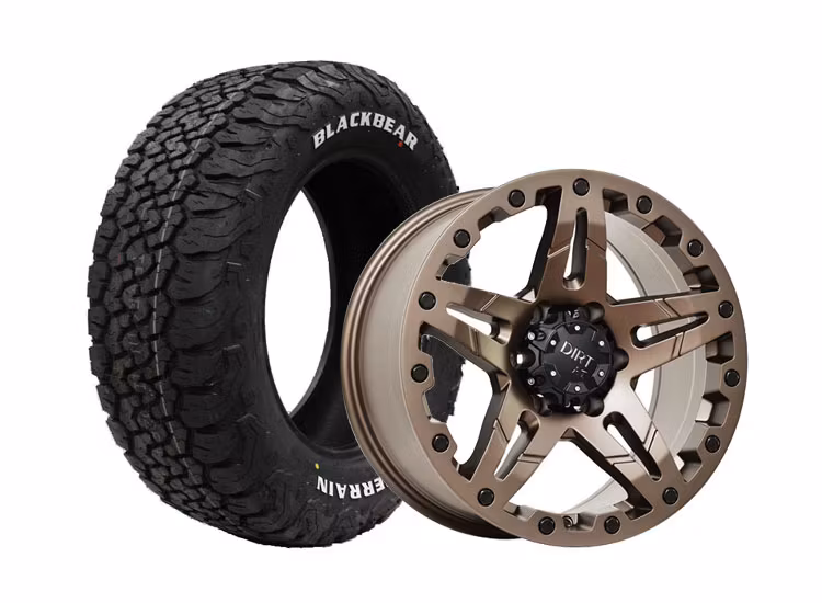 Komplett fälgpaket D66 Bronze 9x18 tum 5/120 ET25 265/60R18