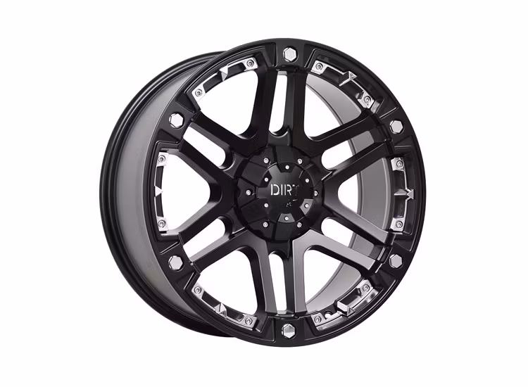 D01 Flatblack Chrome Inserts 9×18 6/114,3 ET25