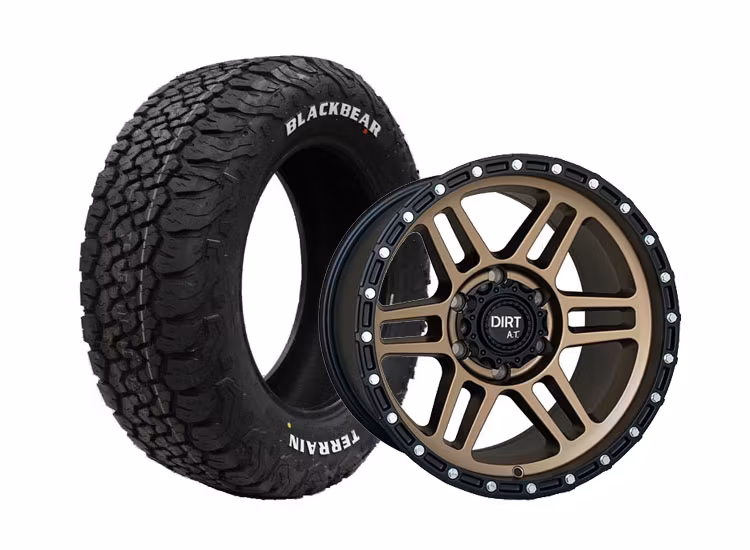 Komplett fälgpaket D111 Bronze Black Lip 9x17 6/139,7 ET12 265/70R17