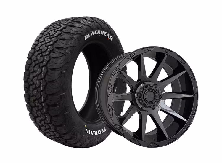 Komplett fälgpaket A207 Glossblack Tinted Face 8,5x17 6/139,7 ET18 265/70R17