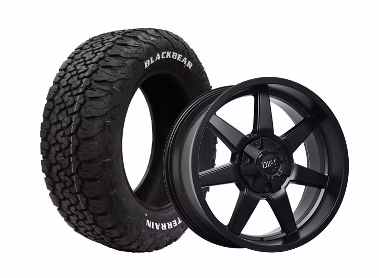 Komplett fälgpaket D39 Flatblack 9×20 5/120 5/139,7 ET12 285/50R20