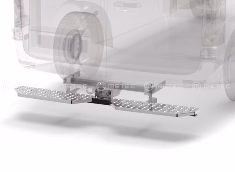 Bakre fotsteg 1700mm till dragkrok