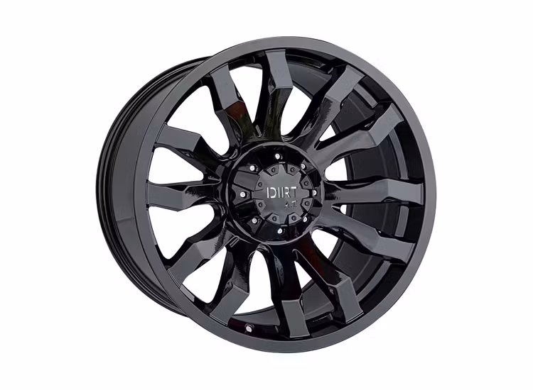 D126 Glossblack milled rivets 9x20 5/120 ET20