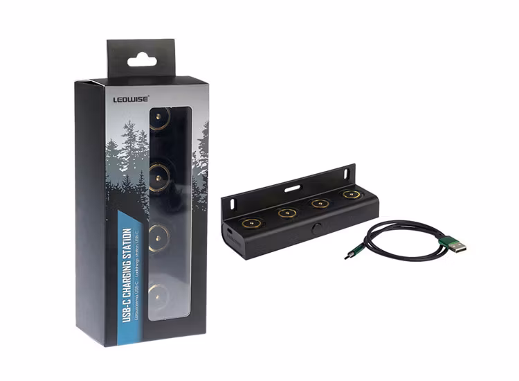 4x Pannlampa Ledwise Legend 2 6000K 1500lm inkl. laddstation