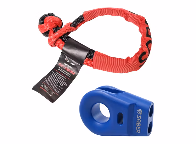 Aluminium vinschögla cerakote blå med soft schackel 9K