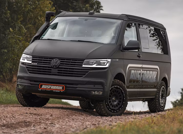 Twin Monotube Projekt Satinsvart AT 8X18 ET45 VW T5 / T6 / T6.1 / Amarok