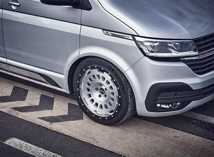 Twin Monotube Projekt Borstad silver AT20 9X20 ET45 VW T5 / T6 / T6.1 / Amarok