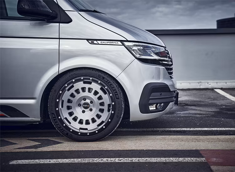 Twin Monotube Projekt Borstad silver AT20 9X20 ET45 VW T5 / T6 / T6.1 / Amarok