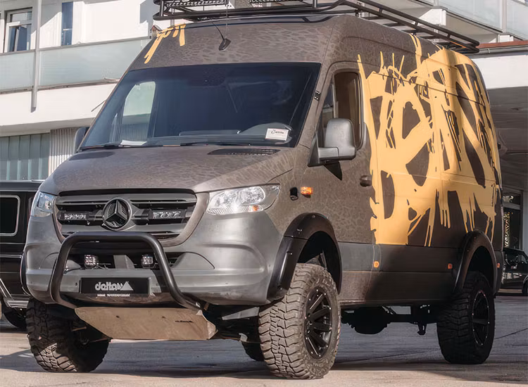 Frontbåge basic 76mm svart Delta 4×4 Mercedes Sprinter 2018+