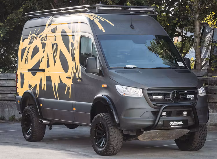 Frontbåge basic 76mm svart Delta 4x4 Mercedes Sprinter 2018+