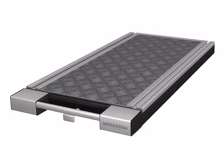 Lastsläde Modul-System med integrerade T-spår 486x972mm