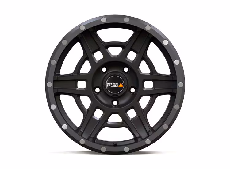 Twin Monotube Projekt Satinsvart AT5 8X17 ET40 VW T5 / T6 / T6.1