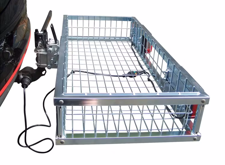 Lastkorg förzinkad med tiltbart snabbfäste och belysning