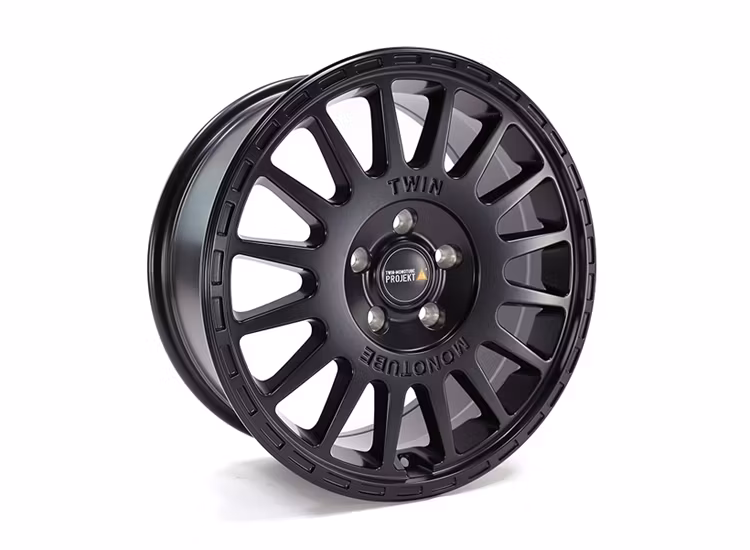 Twin Monotube Projekt Satinsvart AT2 8X18 ET45 VW T5 / T6 / T6.1 / Crafter