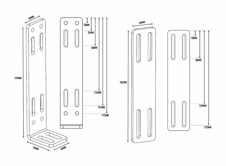 Monteringskit balkfästen universal