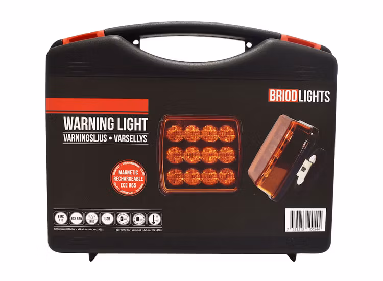 BriodLights Alert varningsljus med magnet och laddbart batteri