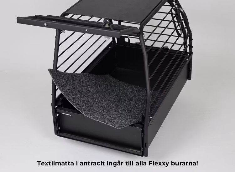 Hundbur Flexxy Medium Dubbel textilmatta