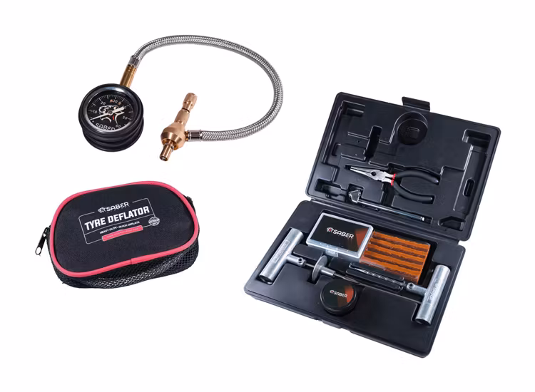 Saber däcksäkerhetspaket - Däckluftare & Reparationssats