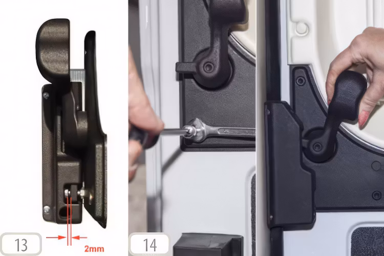 Heosafe säkerhetslås skjutdörr Fiat Ducato / Jumper / Boxer 2006+