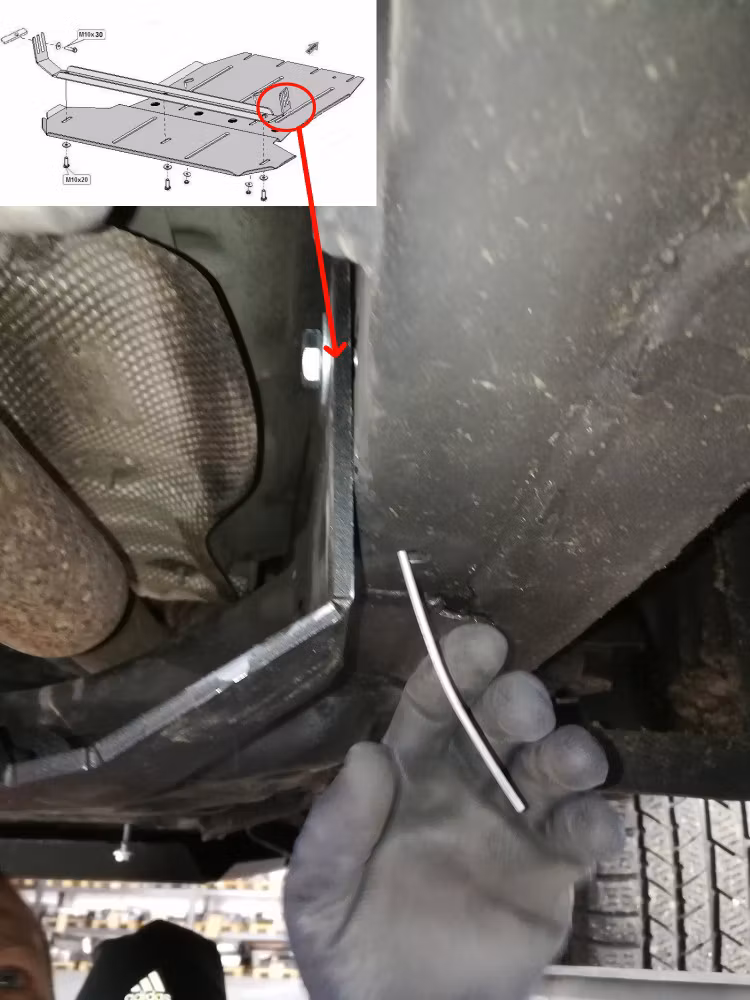 Underkörningsskydd växellåda / differential Volkswagen Amarok 2010-2022