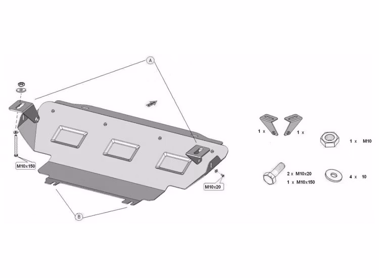 Underkörningsskydd / Hasplåt Nissan Navara D23 2015+
