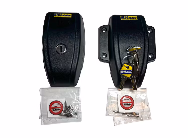 Heosafe säkerhetslås svart X2 skjutdörrar / bakdörrar