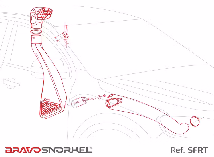 Bravo Snorkel EC godkänd Ford Ranger Raptor 2019-2022