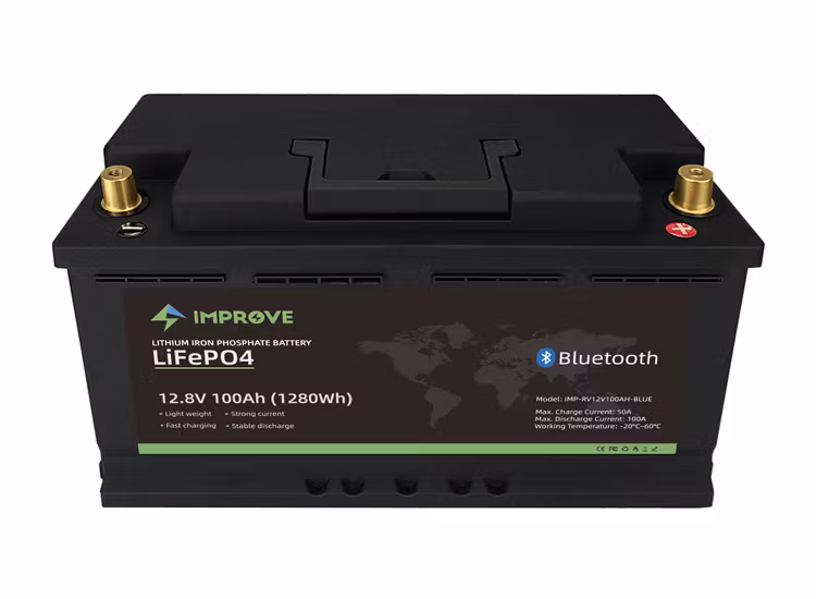 Litiumbatteri Improve 100Ah med inbyggd blåtand