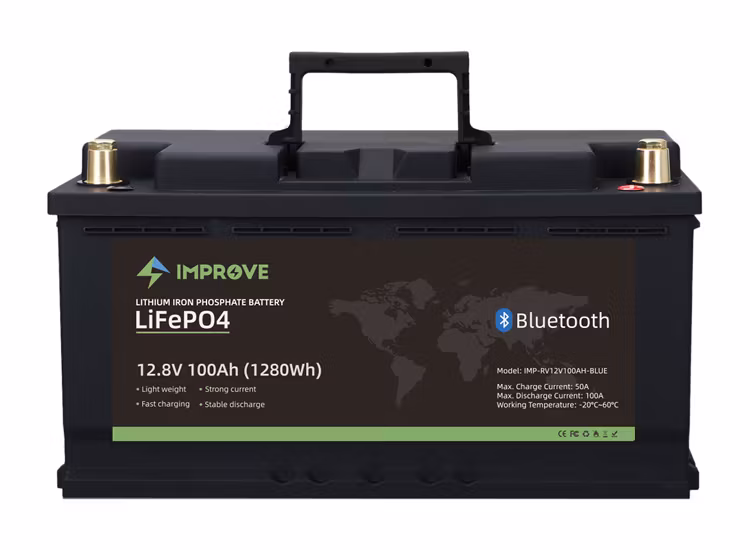 Litiumbatteri Improve 100Ah med inbyggd blåtand