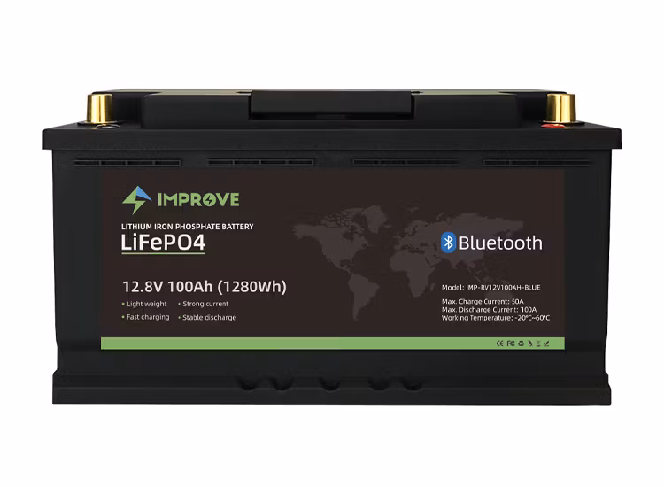 Litiumbatteri Improve 100Ah med inbyggd blåtand