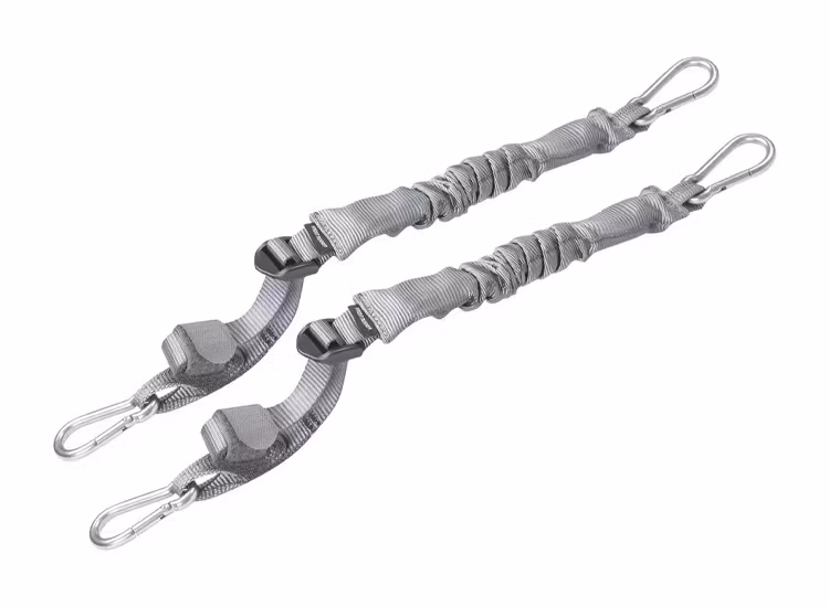 Modellanpassade korta elastiska spännband grå 2st Front Runner