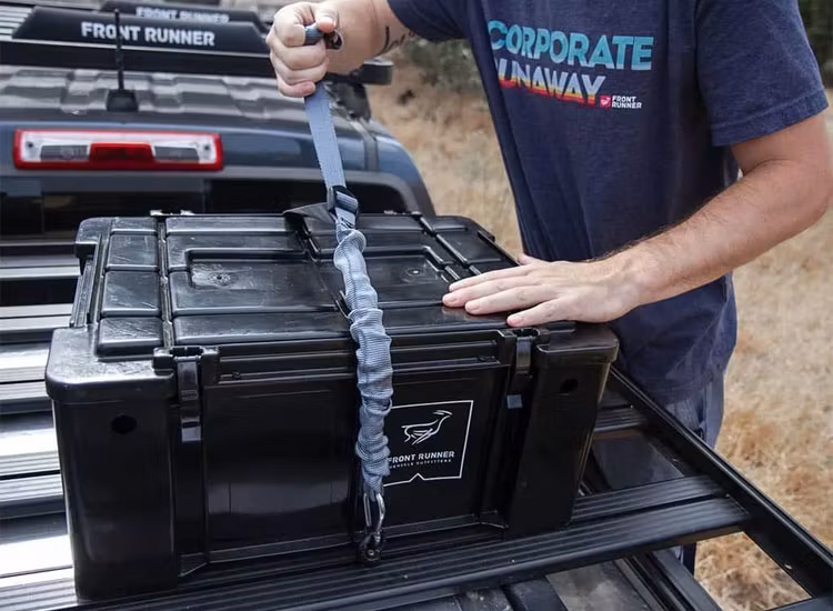 Modellanpassade korta elastiska spännband grå 2st Front Runner