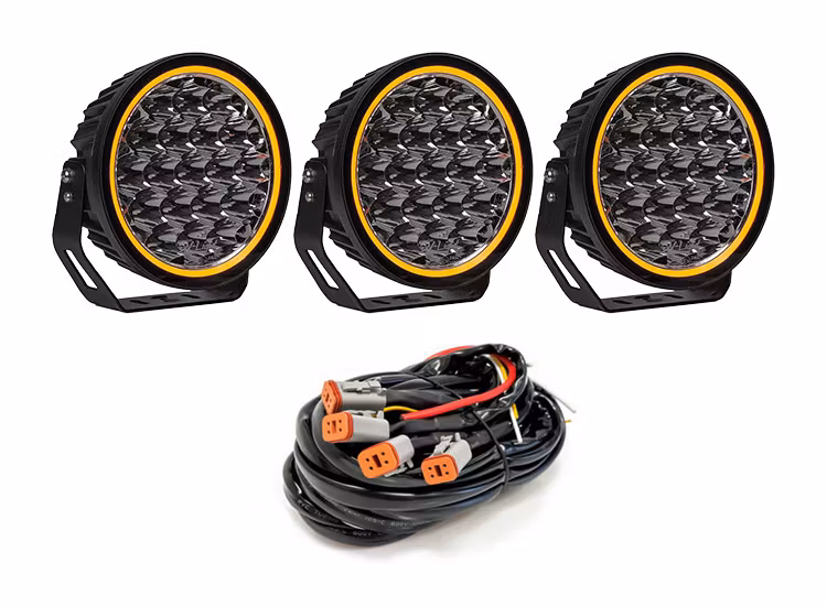 3-Pack W9 Phoenix XTREME LED extraljus med kabelsats