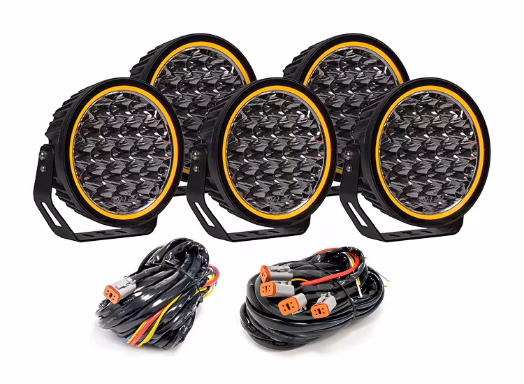 5-Pack W9 Phoenix XTREME LED extraljus med kabelsats