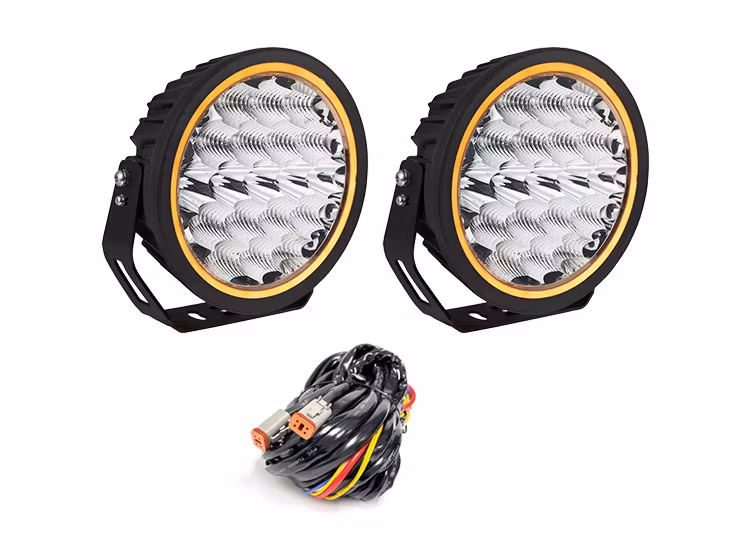 2-Pack W-Light Neptune GEN2 9 tum LED-extraljus med kabelsats