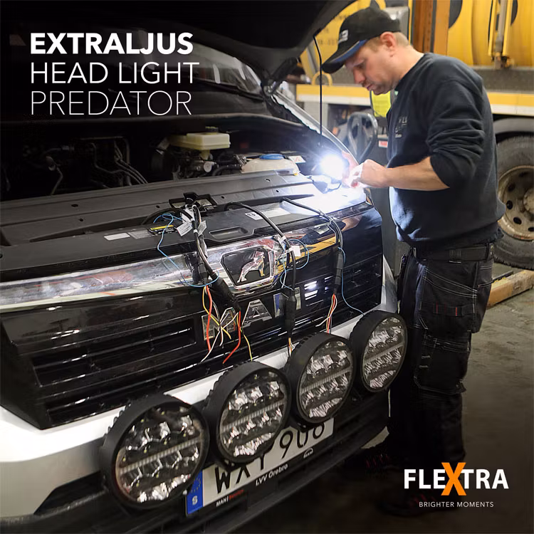 Flextra Predator 9 tum LED extraljus