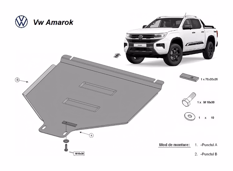Underkörningsskydd automat växellåda VW Amarok 2023+