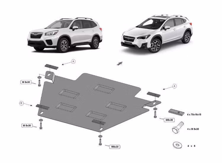 Underkörningsskydd Växellåda Subaru XV / Forester 5 2018-2024