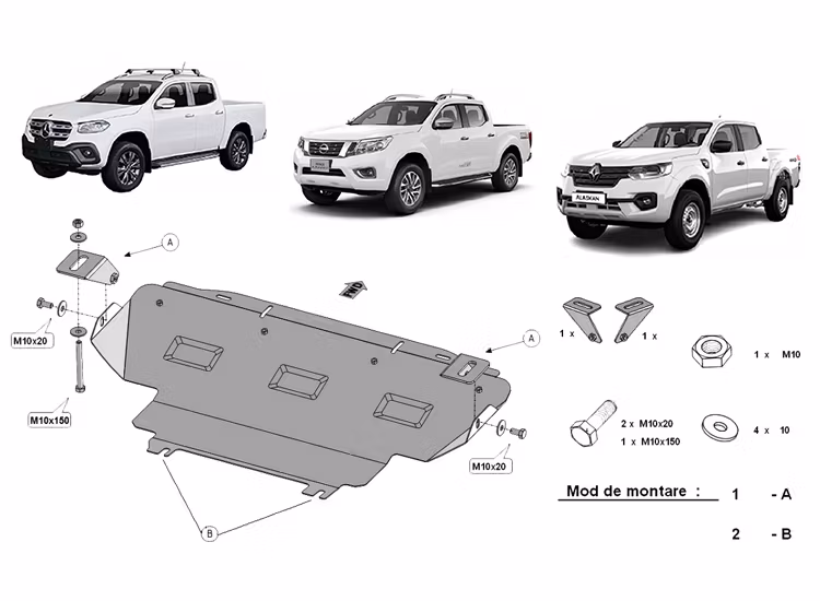 Underkörningsskydd Kylare Alaskan 2017+ / Navara 15-21 / X-Classe 17-20