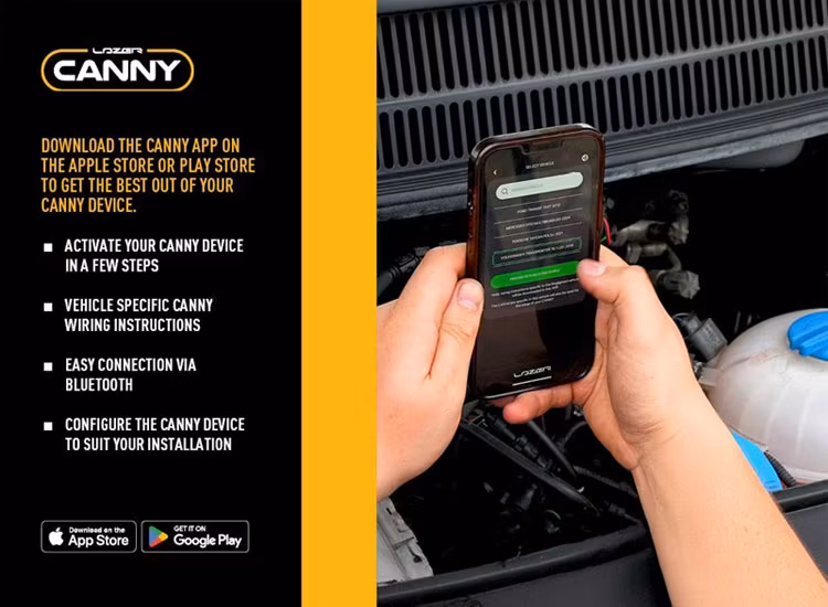 Lazer Canny CAN-gränssnitt för extraljus