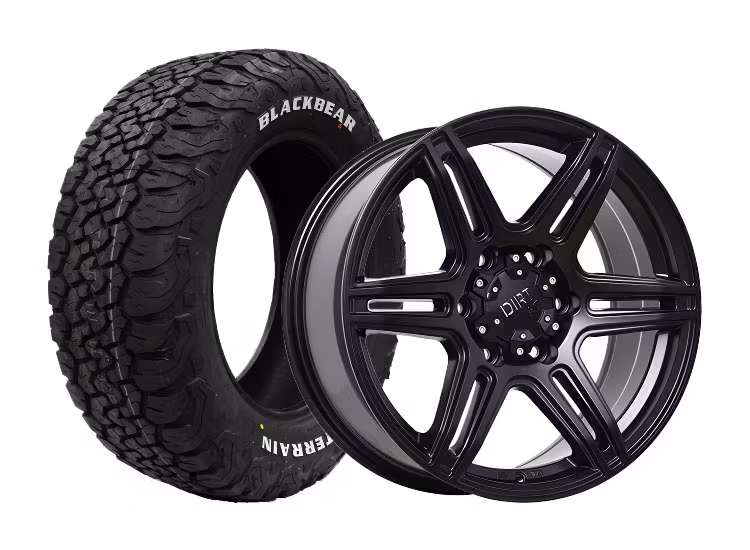 Komplett fälgpaket D47 Flatblack 8x17 5/118 ET38 235/65R17