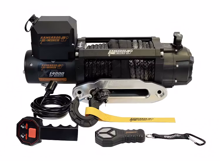 Kangaroo vinsch XP-14000 14.000 lbs syntetlina, trådlös fjärrkontroll 12V